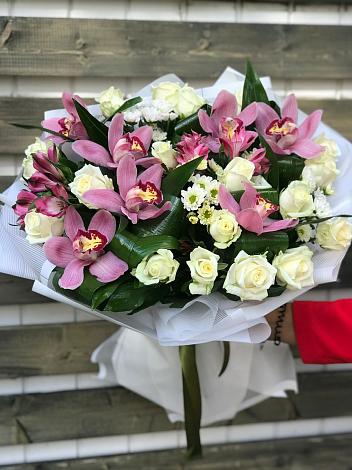 Букет цветов из: Розы и Хризантемы в Ермаковском