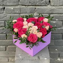 Цветочная композиция из Розы в коробке #REPLACE_PRED# Ермаковском