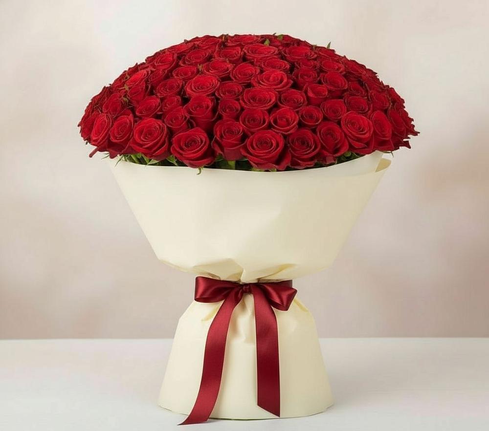 Букет 101 Красная роза Милано в Ермаковском