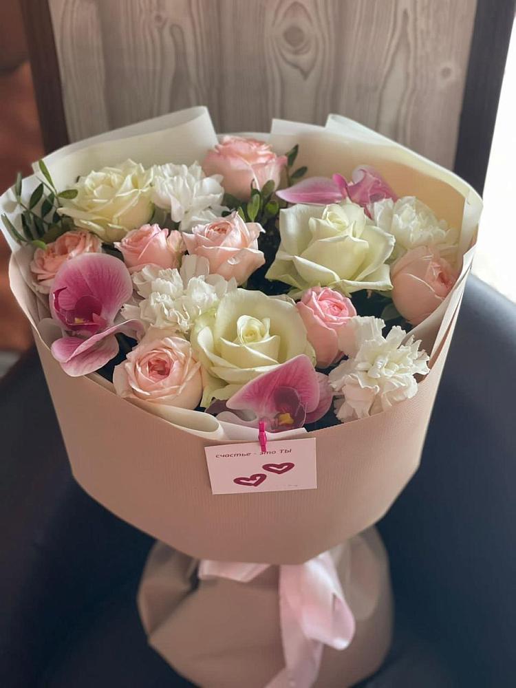 Букет цветов из: Орхидеи, Розы и Гвоздики в Ермаковском