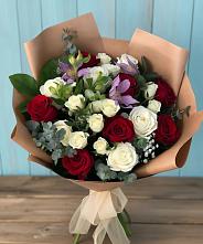 Букет цветов из:  Розы и Альстромерии в Ермаковском