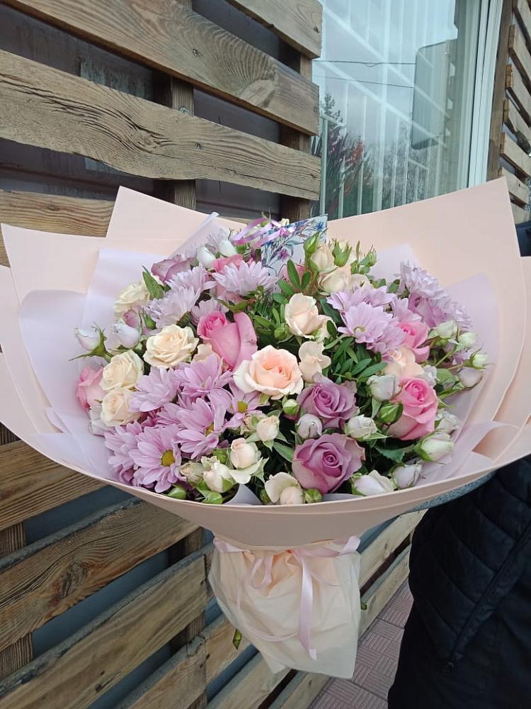 Букет цветов из: Розы и Хризантемы в Ермаковском