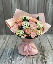 Букет цветов из:  Гвоздики, Розы и Хризантемы в Ермаковском
