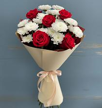 Букет цветов из:  Розы и Хризантемы в Ермаковском