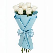 Букет 7 белых роз Проуд в Ермаковском