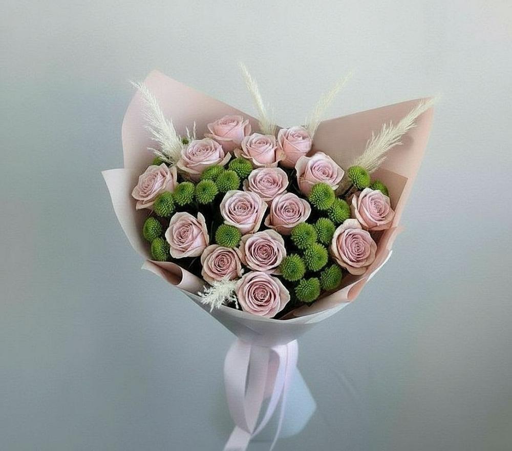 Букет цветов из: Розы и Хризантемы в Ермаковском