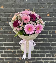 Букет цветов из:  Герберы и Хризантемы в Ермаковском