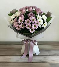 Букет цветов из:  Хризантемы и Розы в Ермаковском