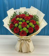 Букет цветов из:  Розы и Хризантемы в Ермаковском