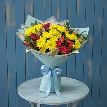 Букет цветов из:  Альстромерии и Хризантемы в Ермаковском