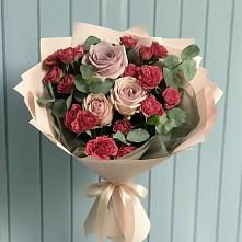 Букет цветов из:  Гвоздики и Розы в Ермаковском